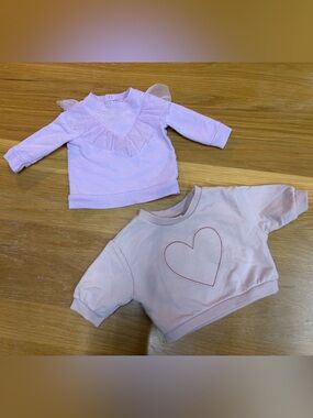 Cat & Jack 0-3M Baby Girl Sweatshirt Bundle